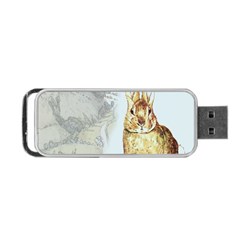 Rabbit  Portable Usb Flash (one Side) by Valentinaart