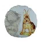 Rabbit  Standard 15  Premium Round Cushions Back