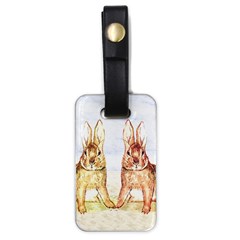 Rabbits  Luggage Tags (one Side)  by Valentinaart