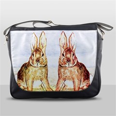 Rabbits  Messenger Bags by Valentinaart