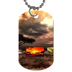 Africa Dog Tag (one Side) by Valentinaart