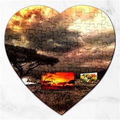 Africa Jigsaw Puzzle (heart) by Valentinaart