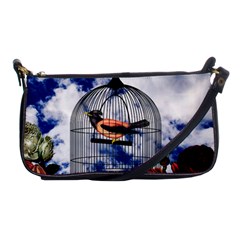 Vintage bird in the cage  Shoulder Clutch Bags