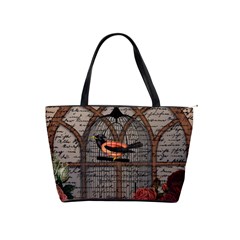 Vintage Bird In The Cage Shoulder Handbags by Valentinaart