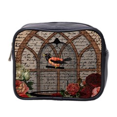 Vintage Bird In The Cage Mini Toiletries Bag 2-side by Valentinaart