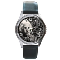 Albert Einstein Round Metal Watch by Valentinaart