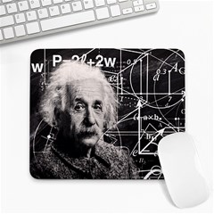 Albert Einstein Large Mousepads by Valentinaart