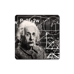 Albert Einstein Square Magnet by Valentinaart