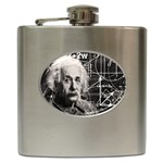 Albert Einstein Hip Flask (6 oz) Front