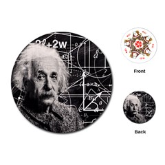 Albert Einstein Playing Cards (round)  by Valentinaart