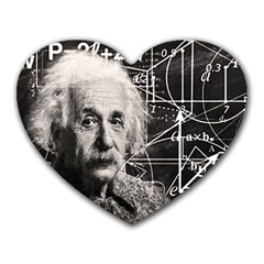 Albert Einstein Heart Mousepads by Valentinaart