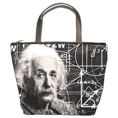 Albert Einstein Bucket Bags by Valentinaart