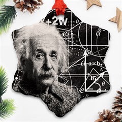 Albert Einstein Snowflake Ornament (two Sides) by Valentinaart