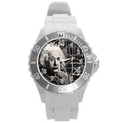 Albert Einstein Round Plastic Sport Watch (l) by Valentinaart