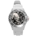 Albert Einstein Round Plastic Sport Watch (L) Front