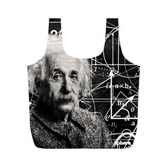 Albert Einstein Full Print Recycle Bags (m)  by Valentinaart