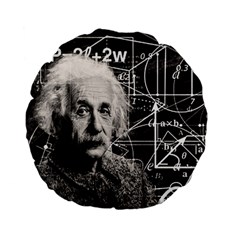 Albert Einstein Standard 15  Premium Flano Round Cushions by Valentinaart