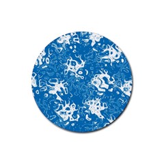 Pattern Rubber Round Coaster (4 Pack)  by Valentinaart