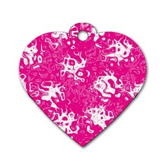 Pattern Dog Tag Heart (one Side) by Valentinaart