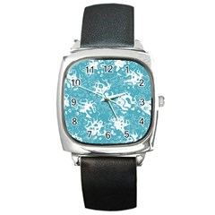 Pattern Square Metal Watch by Valentinaart