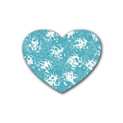 Pattern Rubber Coaster (heart)  by Valentinaart