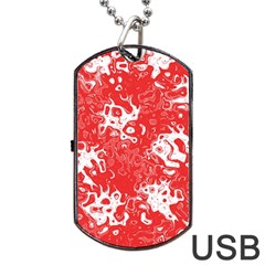 Pattern Dog Tag Usb Flash (one Side) by Valentinaart