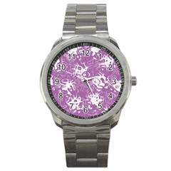 Pattern Sport Metal Watch by Valentinaart