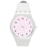 Pattern Round Plastic Sport Watch (M) Front