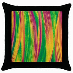 Pattern Throw Pillow Case (black) by Valentinaart