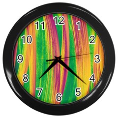 Pattern Wall Clocks (black) by Valentinaart