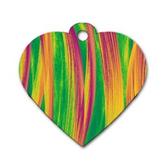 Pattern Dog Tag Heart (one Side) by Valentinaart