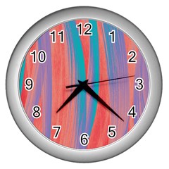 Pattern Wall Clocks (silver)  by Valentinaart