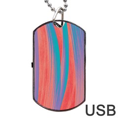 Pattern Dog Tag Usb Flash (one Side) by Valentinaart