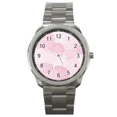 Floral pattern Sport Metal Watch