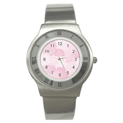 Floral pattern Stainless Steel Watch