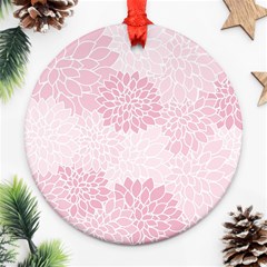 Floral pattern Round Ornament (Two Sides)