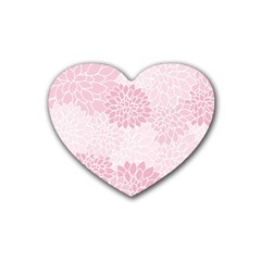 Floral pattern Heart Coaster (4 pack) 