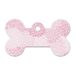 Floral pattern Dog Tag Bone (One Side)