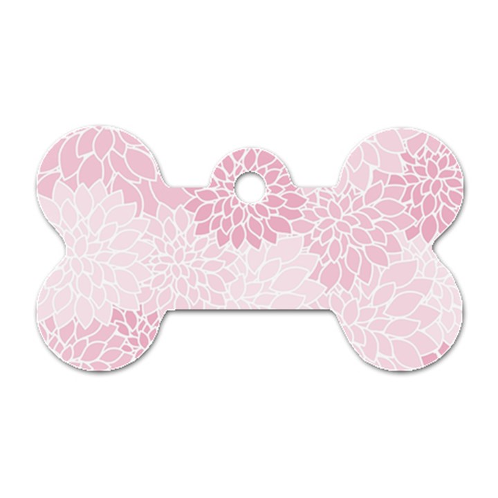 Floral pattern Dog Tag Bone (Two Sides)