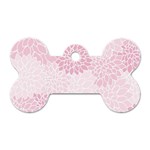 Floral pattern Dog Tag Bone (Two Sides) Back