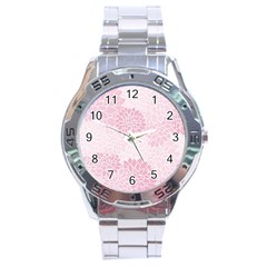 Floral pattern Stainless Steel Analogue Watch