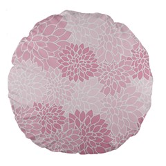 Floral pattern Large 18  Premium Flano Round Cushions