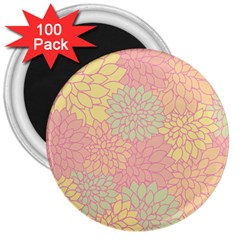 Floral Pattern 3  Magnets (100 Pack) by Valentinaart