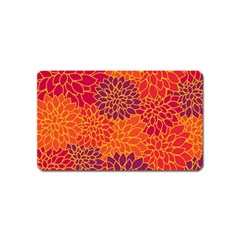 Floral Pattern Magnet (name Card) by Valentinaart