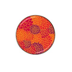 Floral Pattern Hat Clip Ball Marker (4 Pack) by Valentinaart