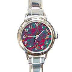 Pattern Round Italian Charm Watch