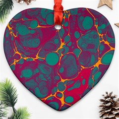 Pattern Heart Ornament (Two Sides)