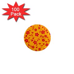 Floral pattern 1  Mini Magnets (100 pack) 