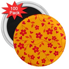 Floral pattern 3  Magnets (100 pack)