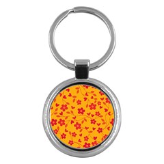 Floral Pattern Key Chains (round)  by Valentinaart